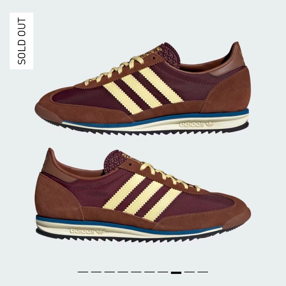 NIB Adidas SL72 brown/maroon